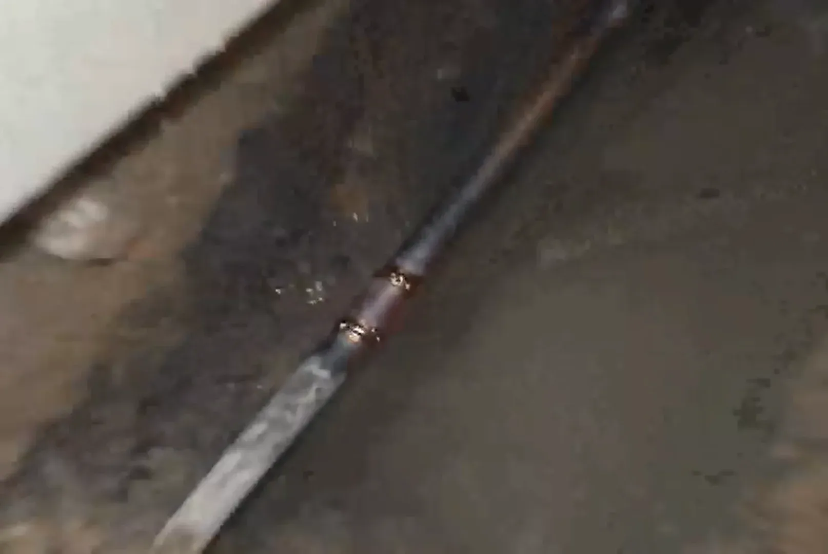 Completed slab leak repair with a new copper water line in a Prescott home